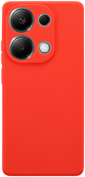 Xiaomi Redmi Note 13 Pro 4G szilikon tok kameravédővel matt piros