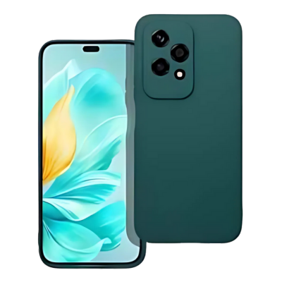 Honor 200 Lite szilikon tok kameravédővel matt sötétzöld