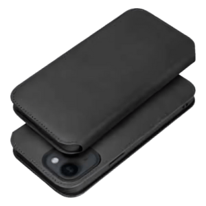 DUAL POCKET Book Tok iPhone 15 Pro Max-hoz – Elegancia és Praktikum Fekete Színben