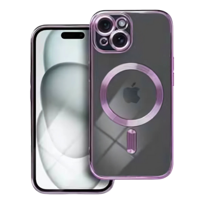 ELECTRO MAG COVER Tok – Kompatibilis a MagSafe® iPhone 15-höz, elegáns lila színben