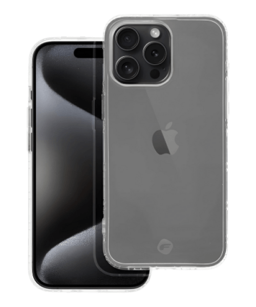 FORCELL F-PROTECT – Hosszú Élettartamú, Vékony Tok iPhone 15 Pro Max-hoz, Átlátszó Kivitelben