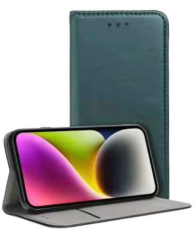 SMART MAGNETO Book tok XIAOMI Redmi Note 13 4G-hez – sötétzöld