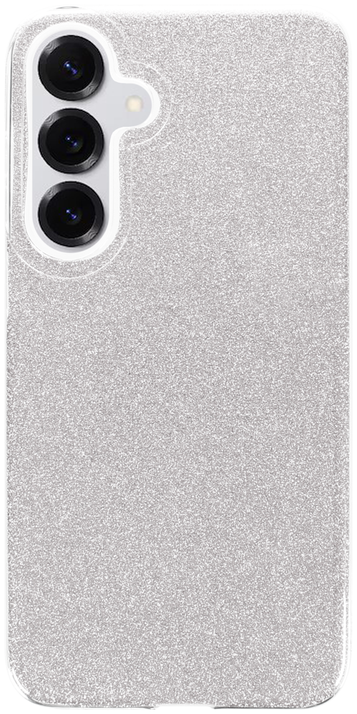 Samsung Galaxy S25 Plus (SM-S936B) szilikon tok csillogó hátlap ezüst