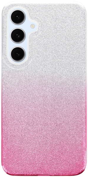 Samsung Galaxy S24 FE (SM-S721B/DS) szilikon tok csillogó hátlap rózsaszín/ezüst