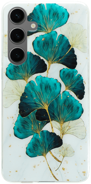 Samsung Galaxy S24 Plus (SM-S926B) kemény hátlap Gold Glam Leaves