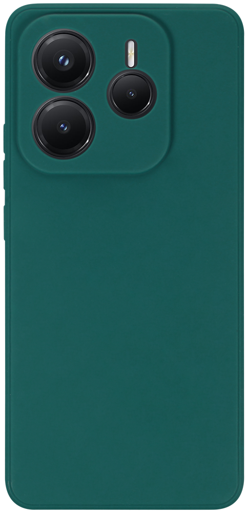 Xiaomi Redmi Note 14 5G szilikon tok kameravédővel matt sötétzöld