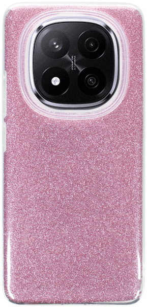 Xiaomi Redmi Note 14 Pro Plus 5G szilikon tok csillogó hátlap rózsaszín
