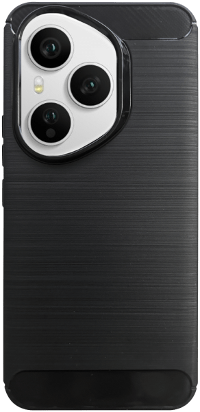 Honor 400 Pro ütésálló szilikon tok szálcsiszolt-karbon minta légpárnás sarok fekete