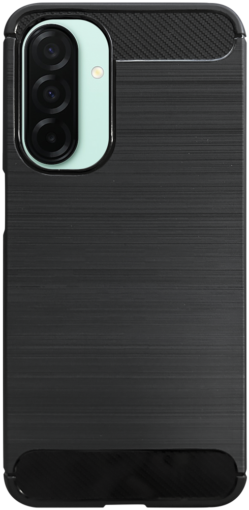 Samsung Galaxy A26 5G (SM-A266B/DS) ütésálló szilikon tok szálcsiszolt-karbon minta légpárnás sarok fekete