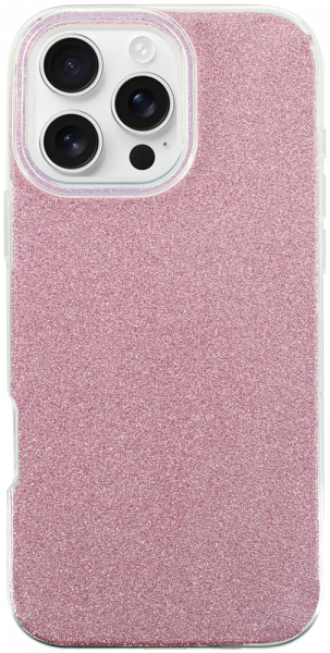 Apple iPhone 16 Pro Max szilikon tok csillogó hátlap rózsaszín