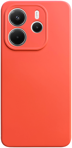 Xiaomi Redmi Note 14 4G szilikon tok kameravédővel matt barackszínű