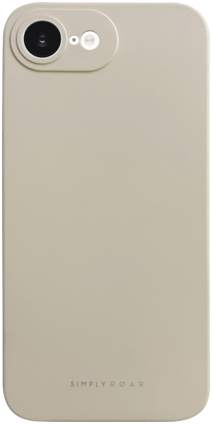 Apple iPhone 16e (SE 2025) szilikon tok gyári ROAR kameravédővel púder fehér