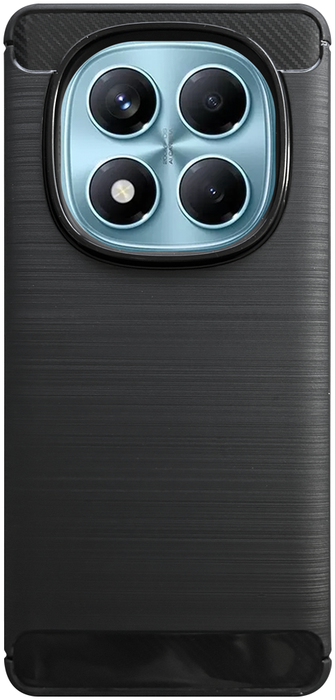 Xiaomi Redmi Note 14 Pro 4G  ütésálló szilikon tok szálcsiszolt-karbon minta légpárnás sarok fekete
