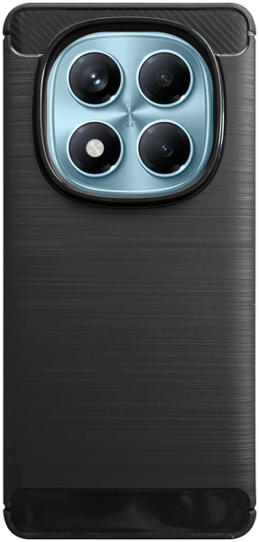 Xiaomi Redmi Note 14 Pro 4G  ütésálló szilikon tok szálcsiszolt-karbon minta légpárnás sarok fekete