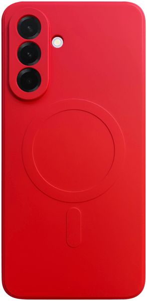 Samsung Galaxy A36 5G (SM-A366B/DS) szilikon tok gyári MagSafe kameravédővel piros