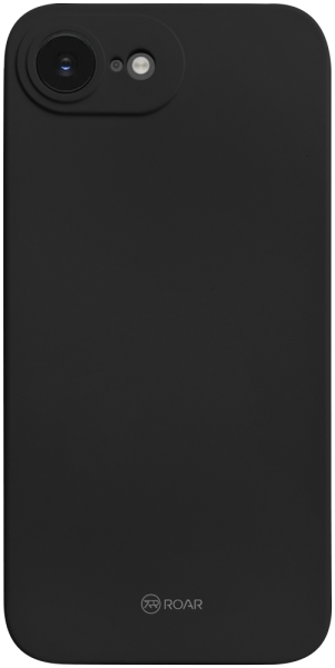 Apple iPhone 16e (SE 2025) szilikon tok gyári ROAR kameravédővel fekete