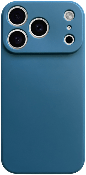 Apple iPhone 17 Pro szilikon tok kameravédővel matt sötétkék