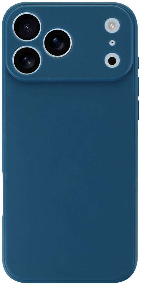 Apple iPhone 17 Pro Max szilikon tok kameravédővel matt sötétkék