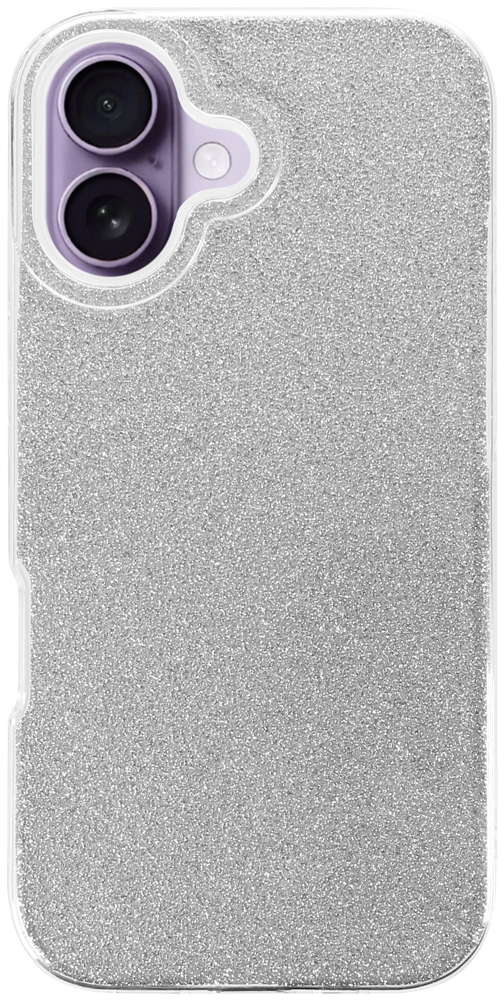 Apple iPhone 17 szilikon tok csillogó hátlap ezüst