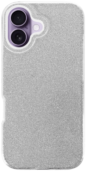 Apple iPhone 17 szilikon tok csillogó hátlap ezüst