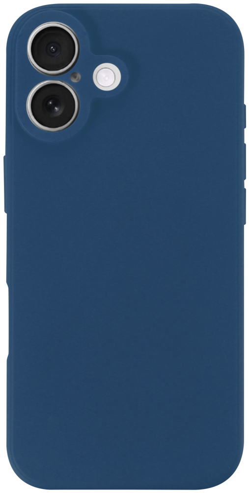 Apple iPhone 17 szilikon tok kameravédővel matt sötétkék