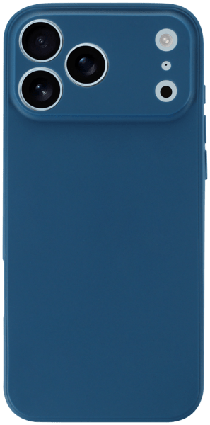 Apple iPhone 17 Pro Max szilikon tok kameravédővel matt sötétkék