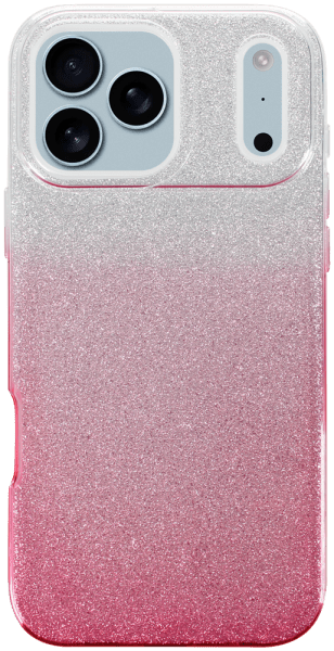 Apple iPhone 17 Pro Max szilikon tok csillogó hátlap rózsaszín/ezüst