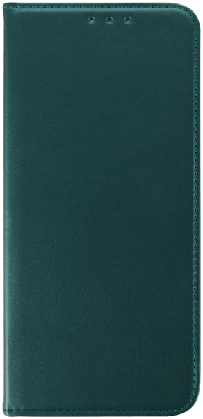 Realme 14x oldalra nyíló flipes bőrtok asztali tartó funkciós sötétzöld
