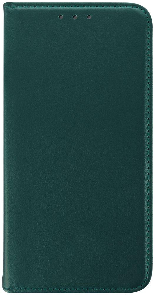 Apple iPhone 17 oldalra nyíló flipes bőrtok asztali tartó funkciós sötétzöld