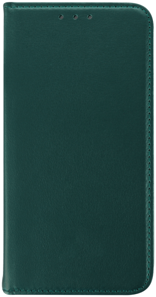 Apple iPhone 17 oldalra nyíló flipes bőrtok asztali tartó funkciós sötétzöld