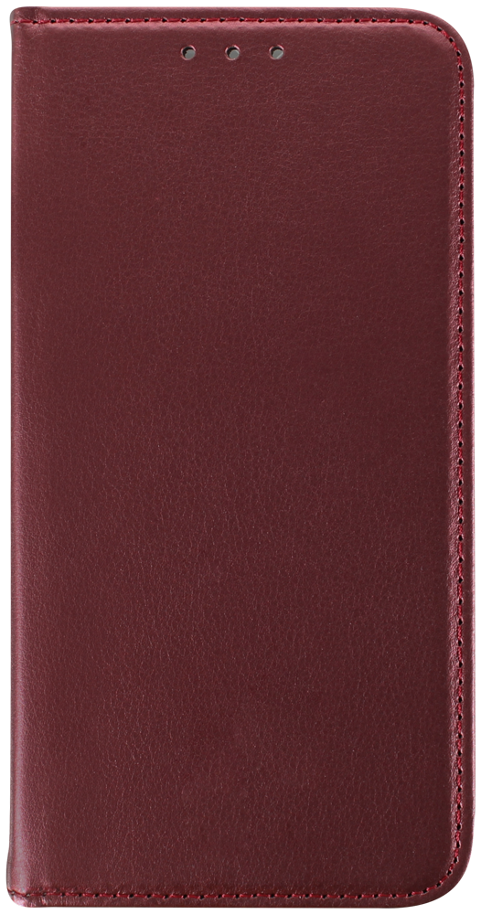 Apple iPhone 17 oldalra nyíló flipes bőrtok asztali tartó funkciós bordó