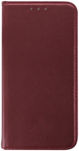 Apple iPhone 17 oldalra nyíló flipes bőrtok asztali tartó funkciós bordó