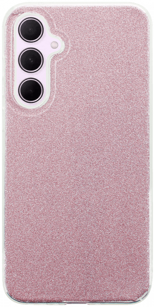 Samsung Galaxy A35 5G (SM-A356B) szilikon tok csillogó hátlap rózsaszín