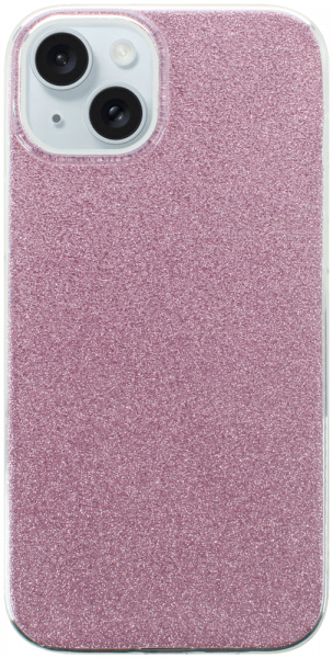 Apple iPhone 15 Plus szilikon tok csillogó hátlap rózsaszín