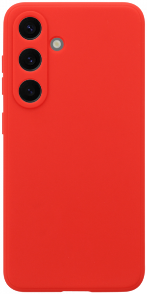 Samsung Galaxy S24 (SM-S921B) szilikon tok kameravédővel matt piros