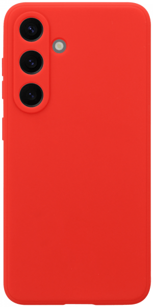 Samsung Galaxy S24 (SM-S921B) szilikon tok kameravédővel matt piros