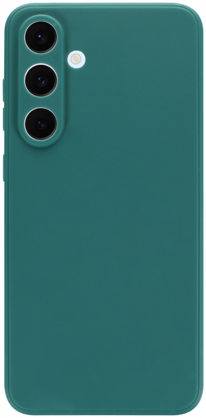 Samsung Galaxy S24 FE (SM-S721B/DS) szilikon tok kameravédővel matt sötétzöld