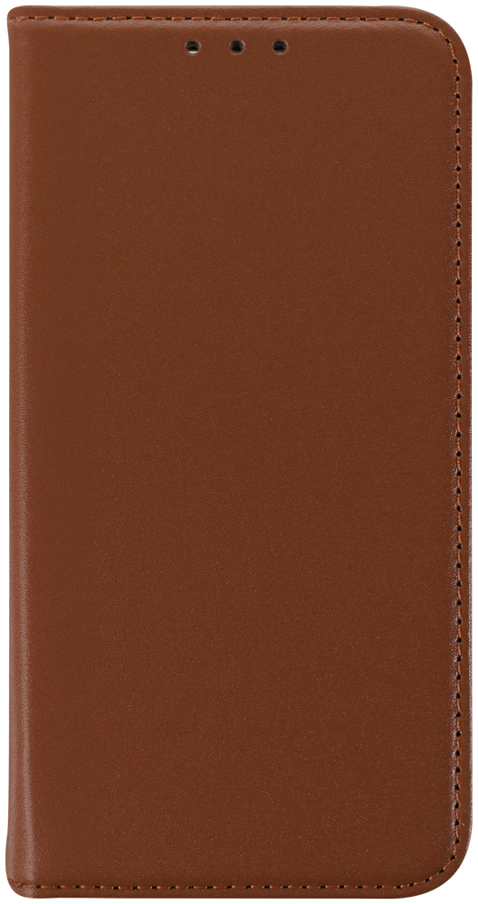 Apple iPhone 17 Pro oldalra nyíló flipes bőrtok valódi bőr barna