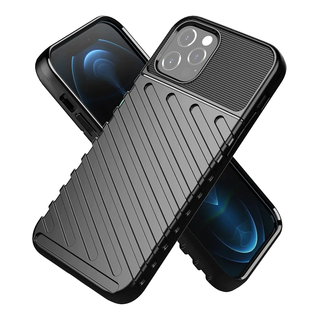 Samsung Galaxy S25 Ultra (SM-S938B) ütésálló tok légpárnás sarka, THUNDER fekete