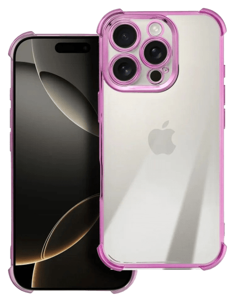 Apple iPhone 17 Pro szilikon tok kemény hátlap rózsaszín