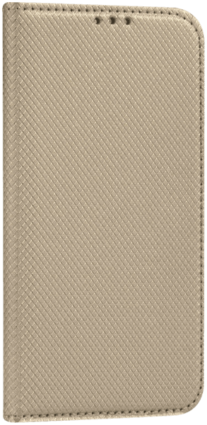 Samsung Galaxy J4 Plus (J415F) oldalra nyíló flipes bőrtok rombusz mintás arany