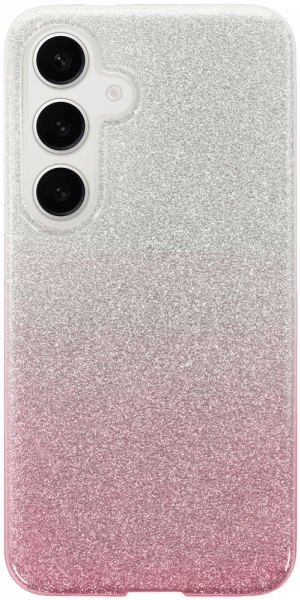 Samsung Galaxy S24 (SM-S921B) szilikon tok csillogó hátlap rózsaszín/ezüst