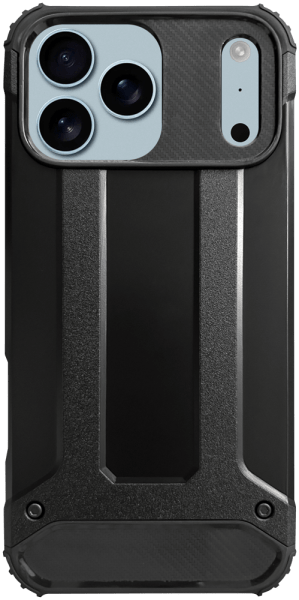Apple iPhone 17 Pro Max ütésálló tok légpárnás sarkas, hibrid Forcell Armor fekete