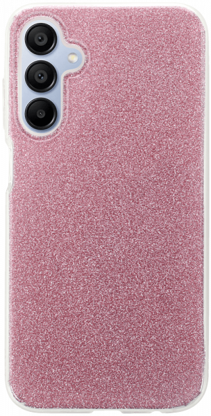 Samsung Galaxy A15 5G (SM-A156B) szilikon tok csillogó hátlap rózsaszín