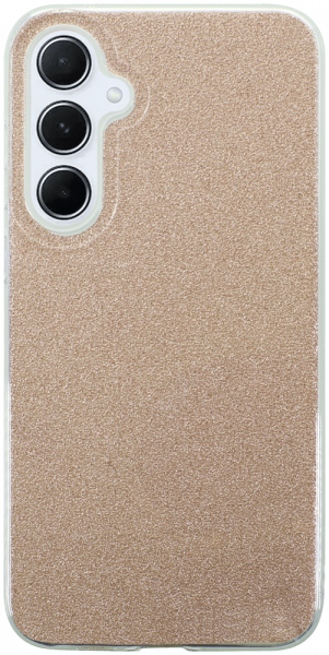Samsung Galaxy A55 5G (SM-A556B) szilikon tok csillogó hátlap arany