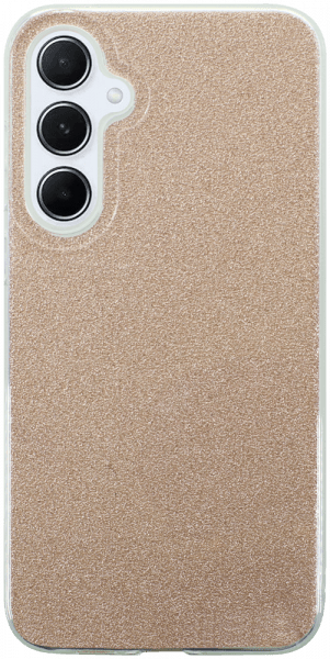 Samsung Galaxy A55 5G (SM-A556B) szilikon tok csillogó hátlap arany