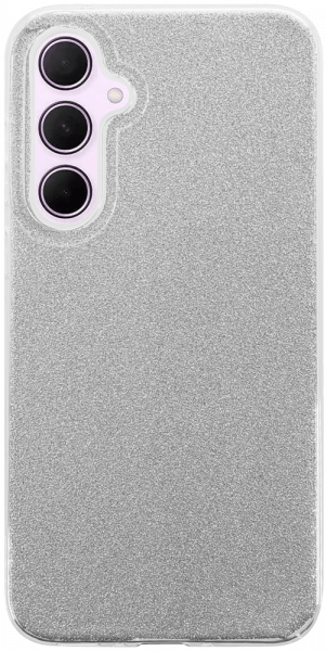 Samsung Galaxy A35 5G (SM-A356B) szilikon tok csillogó hátlap ezüst