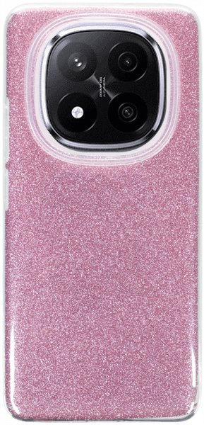 Xiaomi Redmi Note 14 Pro Plus 5G szilikon tok csillogó hátlap rózsaszín