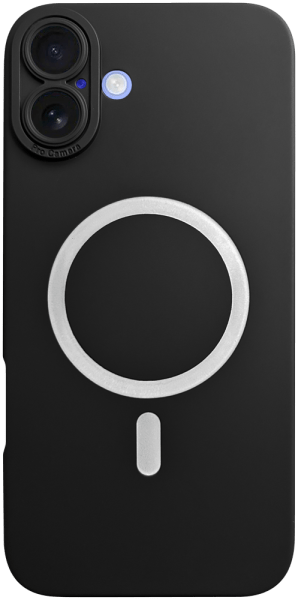 Apple iPhone 16 Plus szilikon tok gyári MagSafe kameravédővel fekete