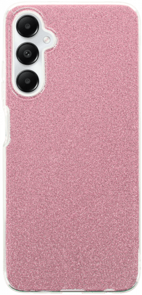 Samsung Galaxy A05s (SM-A057F) szilikon tok kivehető ezüst csillámporos réteg halvány rózsaszín